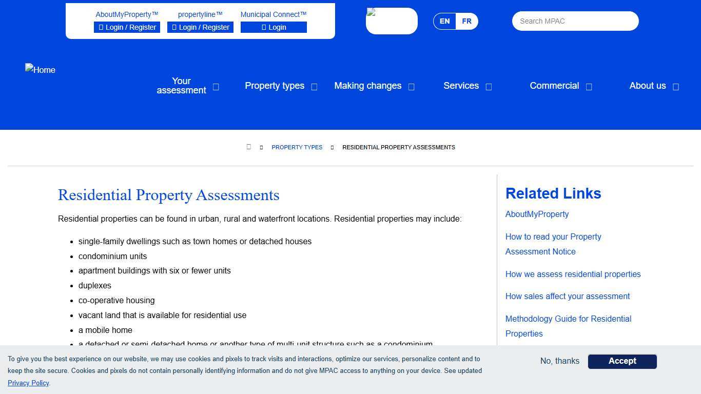 Residential Property Assessments MPAC